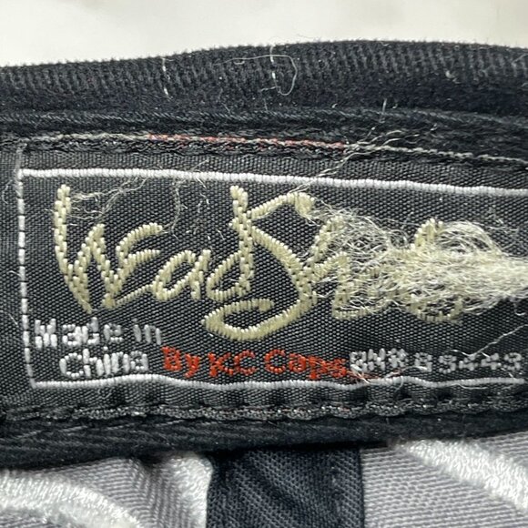 Vintage Monster Patrol Hat Cap Strap Back Black Gray Embroidered Signed Flames - Picture 8 of 8